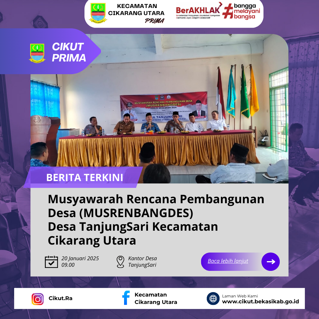 MUSRENBANGDes Desa TanjungSari Kecamatan Cikarang Utara